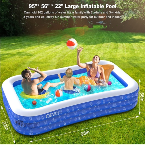 Above ground Pool with removable canopy for sun protection. Full size fits 4 - Picture 2 of 4